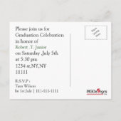 foto van het noodweer groene camo Afstuderen Uitno Uitnodiging Briefkaart (Achterkant)