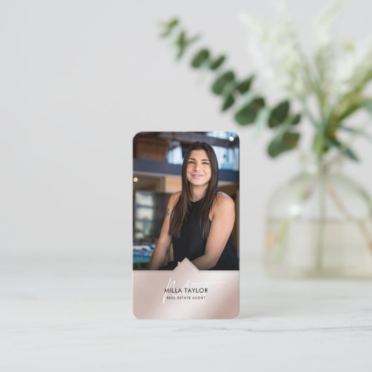 Foto van het professionele moderne Real Estate Mon Visitekaartje (Staand voorkant)