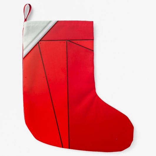 Foto van het rode bord kleine kerstsok (Voorkant)