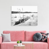 Foto van het Rowing Bemanningsteam van de Universi Canvas Afdruk (Insitu (Woonkamer))