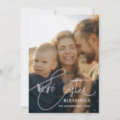 Foto van het script voor paasbakens feestdagenkaart (Voorkant)