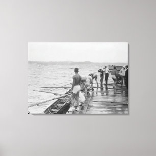 Foto van het Stanford Rowing Crew Team Canvas Afdruk