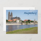 Foto van het uitzicht Magdeburg Briefkaart (Voorkant / Achterkant)