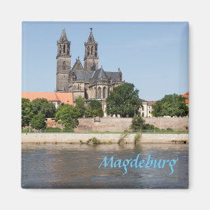 Foto van het uitzicht Magdeburg Elbe Magneet