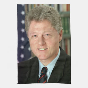 Foto van het Witte Huis van president Bill Clinton Theedoek