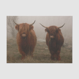 Foto van Highland Cattle Fog Tissuepapier