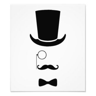 Foto van Hipster Face Foto Afdruk