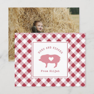 Foto van Hogs en Kisses Pink Valentijn Briefkaart