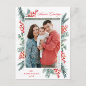Foto van Holly en Evergreen Season Feestdagenkaart (Voorkant)