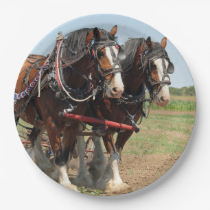 Foto van Horse Clydesdale Farming Papieren Bordje