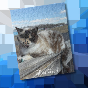 Foto van huisdier kat, Familieavond, Leuk persoonl Legpuzzel