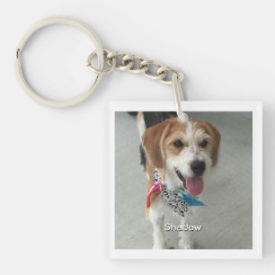 Foto van huisdier of kind & naam sleutelhanger