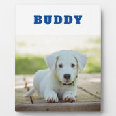 Foto van huisdierhond Aangepaste naam als aandenke Fotoplaat (Voorkant)
