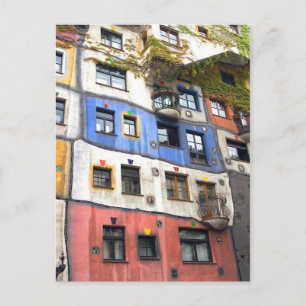 Foto van Hundertwasserhaus Wenen Briefkaart