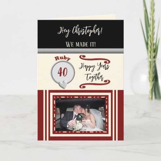 Foto van Husband ruby, foto van zwarte crème van 4 Kaart (Voorkant)