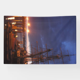 Foto van inspiratie, Pelgrim bij zonsopgang Spandoek