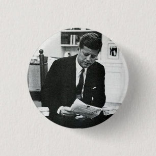 Foto van John F. Kennedy 2 Ronde Button 3,2 Cm