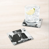 Foto van John F. Kennedy 2 Vierkante Kartonnen Onderzetter (Insitu)