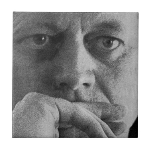 Foto van John F. Kennedy Tegeltje (Voorkant)