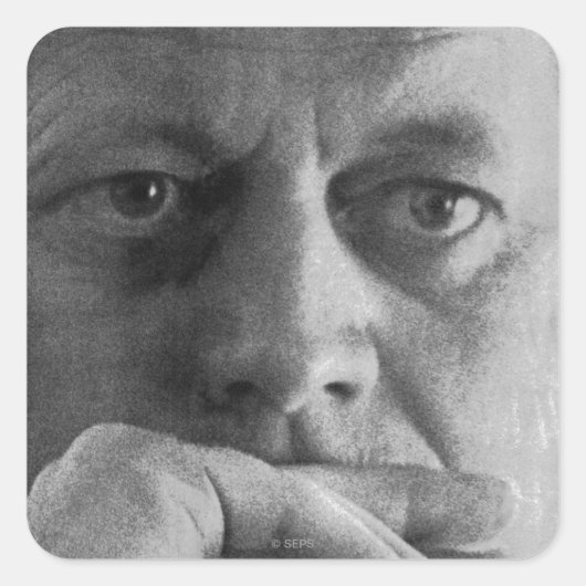 Foto van John F. Kennedy Vierkante Sticker (Voorkant)