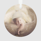 Foto van jou naar de maan en terug ornament (achterkant)