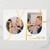 Foto van Joyful Gold Script-serie Folie Feestdagenkaart (Voorkant)