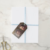 Foto van Joyful Script Olive Green Holiday Cadeaulabel (Met Touw)