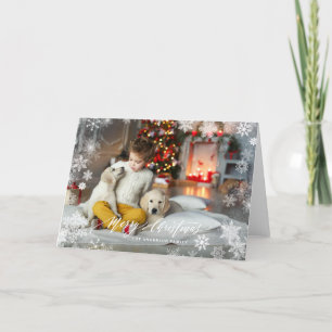 Foto van Kerstmis van de Bekleding van het Lijst Feestdagen Kaart