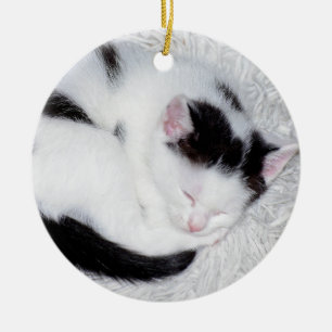 Foto van Kitten Black en White Keramisch Ornament