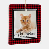 Foto van Kitten met 1 Kerstmis 2 Keramisch Ornament (Rechts)