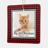 Foto van Kitten met 1 Kerstmis 2 Keramisch Ornament (Links)