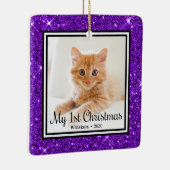 Foto van Kitten met 1 Kerstmis 2 Keramisch Ornament (Rechts)