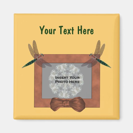 Foto van kleurrijke libellen magneet (Voorkant)