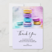 Foto van kleurrijke Macarons Bedankkaart (Voorkant)