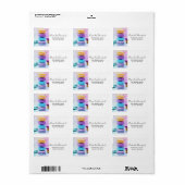 Foto van kleurrijke Macarons Etiket (Full Sheet)