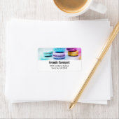 Foto van kleurrijke Macarons Etiket (Insitu)