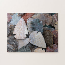 Foto van kleurrijke pijlpunten; legpuzzel