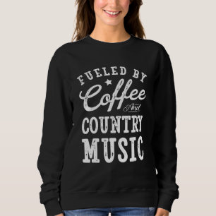 Foto van koffie en country Music T Mannen Women Trui