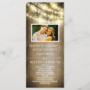 Foto van  land Rustic Tree Wedding Programs (progr Programma