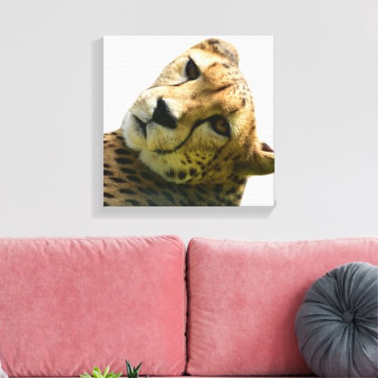 Foto van Leopard cheetah wild oerwoud Canvas Afdruk (Insitu (Woonkamer))