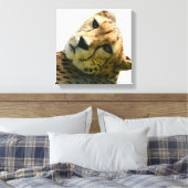 Foto van Leopard cheetah wild oerwoud Canvas Afdruk (Insitu (Slaapkamer))