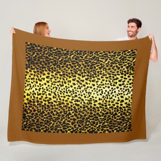 Foto van Leopard Wallpaper Fleece Deken (In situ)