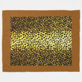 Foto van Leopard Wallpaper Fleece Deken (Voorkant (Horizontaal))