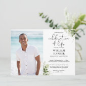 Foto van Life Greenery Funeral Kaart (Staand voorkant)