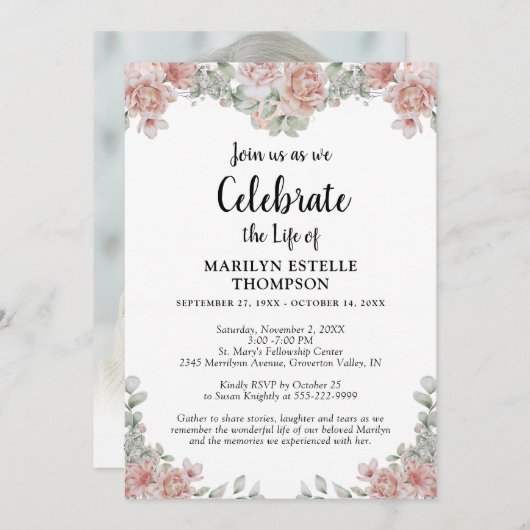 Foto van Life Pink Floral Keepomwille Kaart (Voorkant / Achterkant)