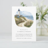Foto van Lighthouse Beach Sympathy Funeral Memoria Bedankkaart (Staand voorkant)