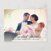 Foto van Love and Bedankt Black Weddenschap Hartel Briefkaart (Voorkant)