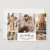 Foto van Love and Bedankt Heart Wedding Collage (Voorkant)