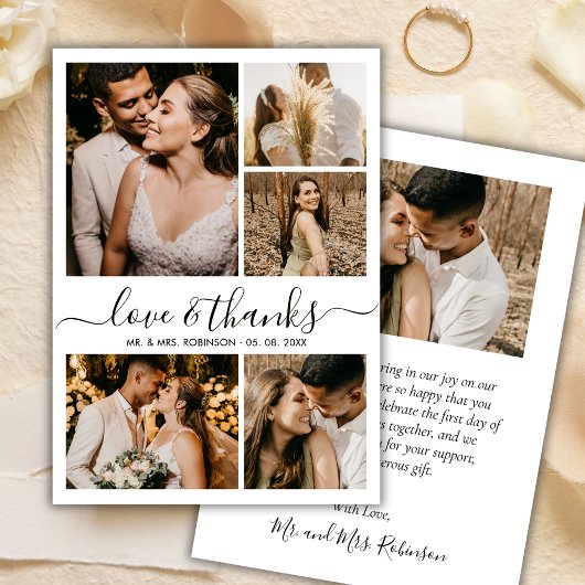 Foto van Love and Bedankt Script Collage Wedding H