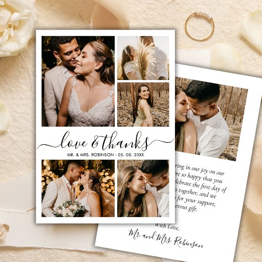 Foto van Love and Bedankt Script Collage Wedding H